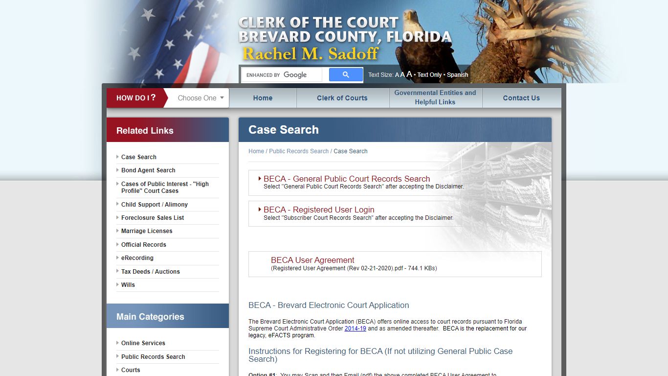 Case Search - Brevard County, Florida - Clerk of the Court